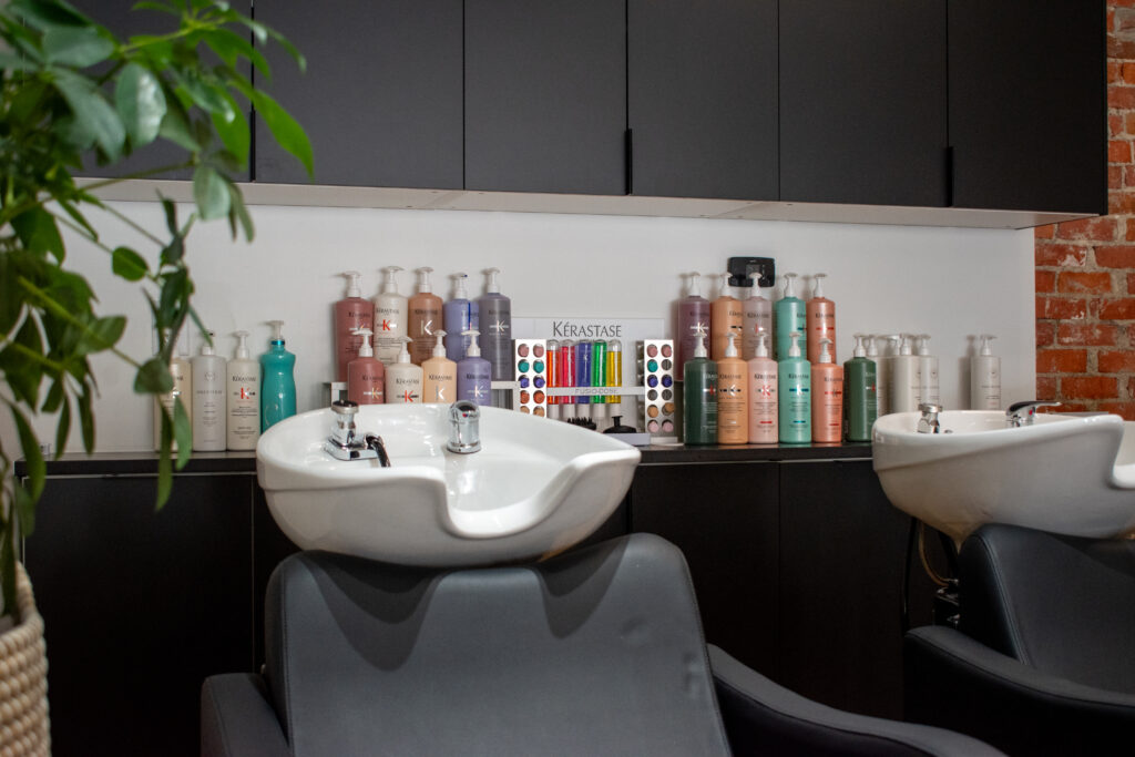 hair washing station and products